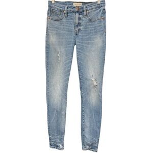 Madewell 9” High-Rise Skinny Jeans Women’s 26 Distressed Light Wash